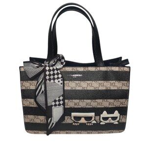 Karl Lagerfeld Paris Maybelle Striped Tote Bag